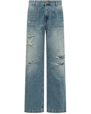 The Seafarer Straight High Rise Jeans - Blue