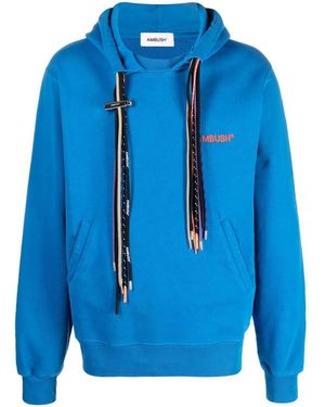 Ambush Logo Cotton Hoodie - Blue