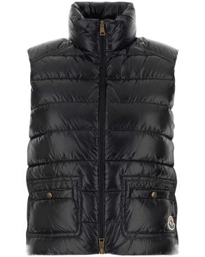 Moncler Quilted Mock Collar Jacket - Black