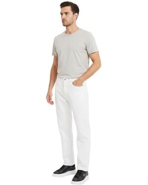 HUGO Tapered Mid Rise Jeans - White