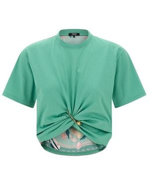 Versace Underwater Barocco T-Shirt - Green