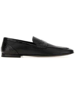 Dolce & Gabbana Leather Loafers - Black