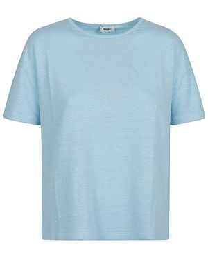 Base London Linen Jersey T-Shirt - Blue