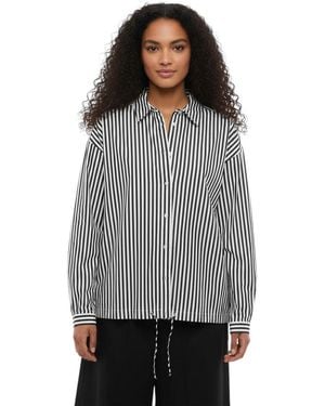 Woolrich Blackwhite Relaxed Stripes Shirt - Grey