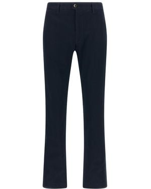 Incotex Slim Flat Front Pants - Blue