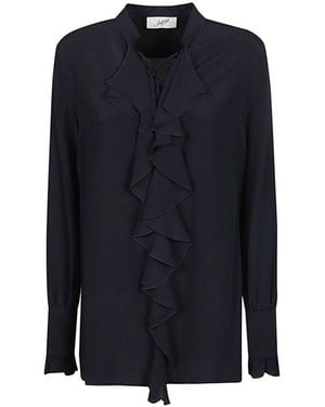 The Seafarer Milly Ruched Shirt - Blue