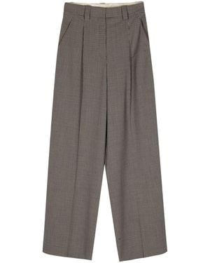 Alysi Blend Wide-Leg Pants - Gray