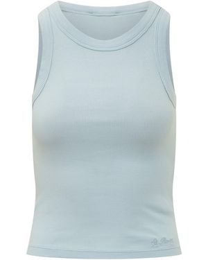 MC2 Saint Barth Knitted Round Neck Top - Blue