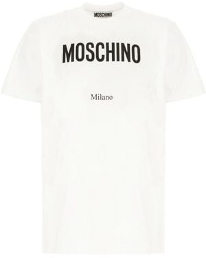 Moschino Logo Crew Neck T-Shirt - White