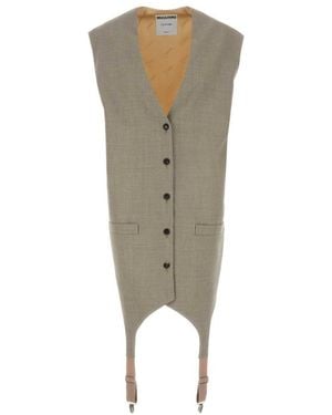 Moschino Light V-Neck Waistcoat - Green