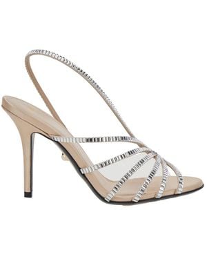 ALEVI Rhinestone Heels - White