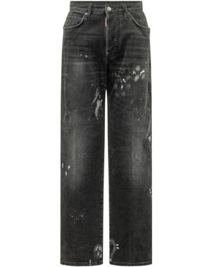 DSquared² Straight Mid Rise Jeans - Black