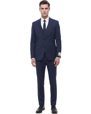 Corneliani Notched Lapel Suit - Blue
