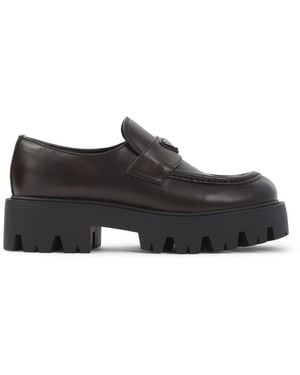 Prada Leather Loafers - Black