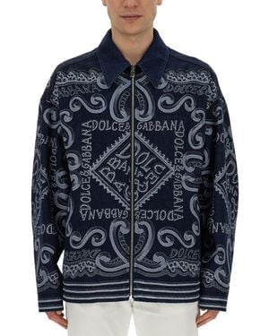 Dolce & Gabbana Zip-Up Cardigan - Blue