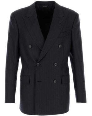 Tom Ford Peaked Lapel Blazer - Black