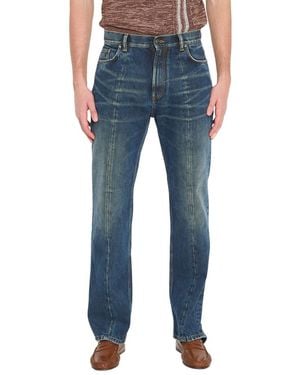 Versace Straight Mid Rise Jeans - Blue