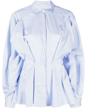 Palmer//Harding Gathered Waist Shirt - Blue