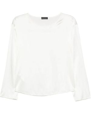 Emporio Armani Silk Top - White