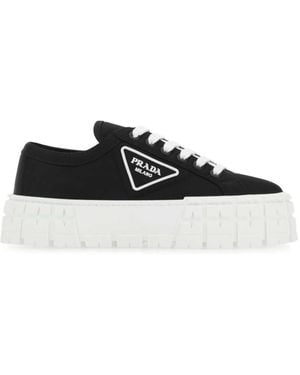Prada Logo Sneakers - Black