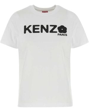 【関税&送料込】Kenzo White Cotton T-Shirt With Logo Kenzo White Cotton T-shirt With Logo | ModeSens