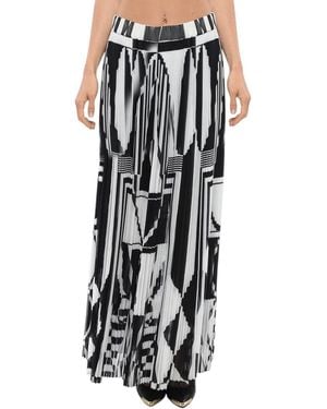 Balmain Geometric Maxi Skirt - Black