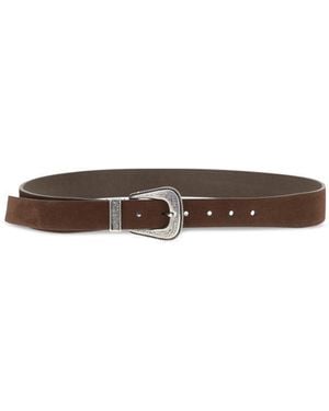 Brunello Cucinelli Logo Buckle Belt - White