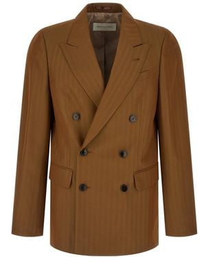 Dries Van Noten Peaked Lapel Blazer - Brown