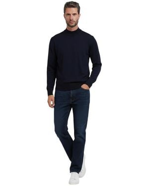 BOSS Mock Neck Sweater - Blue