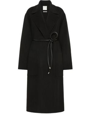 Sportmax Notched Lapel Trench Coat - Black