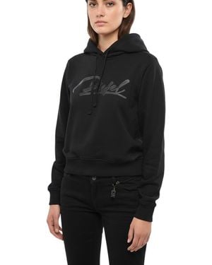 DIESEL Logo Hood Sweatshirt - Black