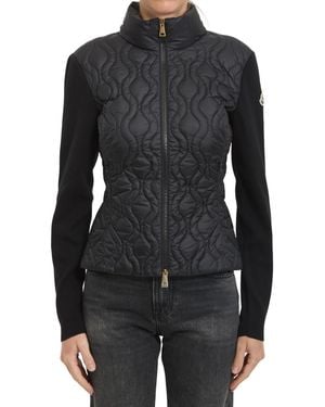 Moncler Quilted Mock Collar Jacket - Black