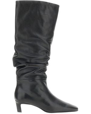 Alohas Leather Boots - Black