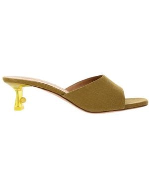 Off-White c/o Virgil Abloh Open-Toe Heels - Metallic