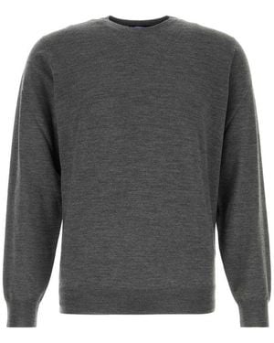 Fedeli Crew Neck Jumper - Grey