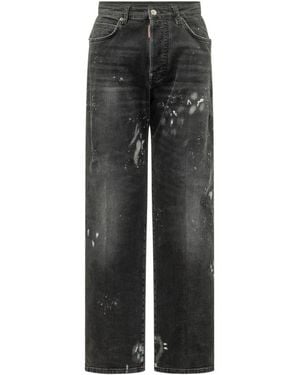 DSquared² Straight Mid Rise Jeans - Black
