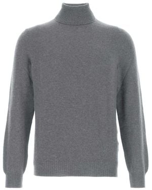 Fedeli Turtle Neck Sweaters - Gray