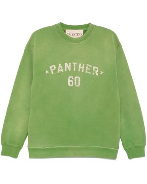 Valentino Garavani Round Neck Logo Sweatshirt - Green