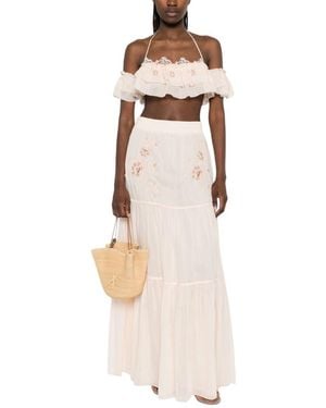 Ermanno Scervino Embroidered Off Shoulder Top - White