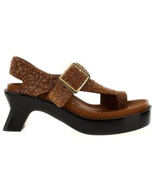 Loewe High Heel Sandals - Brown