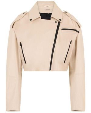 The Mannei Shirt Collar Jacket - Natural