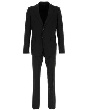 Prada Notched Lapel Suit - Black