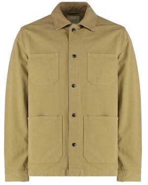 Woolrich Regular Solid Overshirts - Green