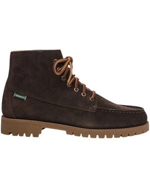 Sebago Dark Suede Ankle Boots - Brown