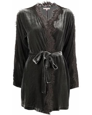 Gold Hawk Dark Velvet Long Duster - Black
