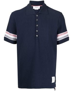 Thom Browne Stripes Polo - Blue