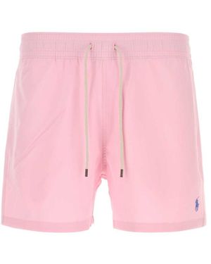 Polo Ralph Lauren Pink Stretch Polyester Swimming Shorts