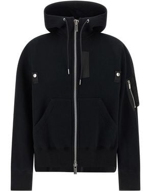 Sacai Sponge Hoodie - Black