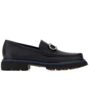 Ferragamo Slip On Loafers - Black