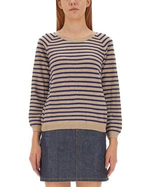 A.P.C. Stripes Round Neck Sweater - Multicolor